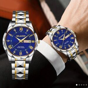 1pc Mens Luxury Business Quartz Watch Stainless Steel Band New